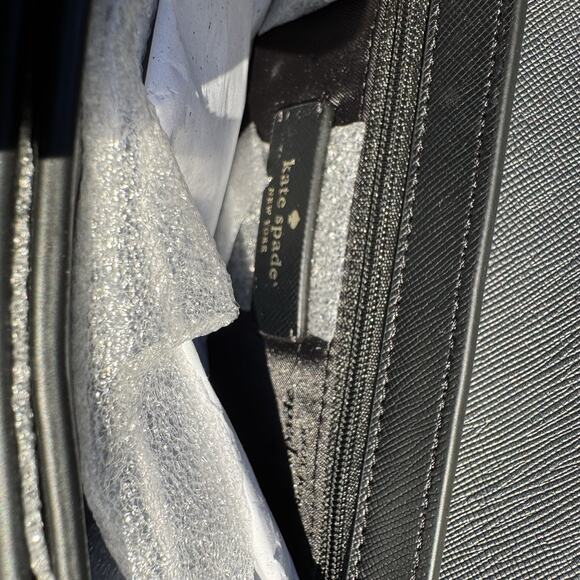 Kate Spade Madison Rose Toss Print Saddle Bag Crossbody Black Multi- NWT - Picture 8 of 12